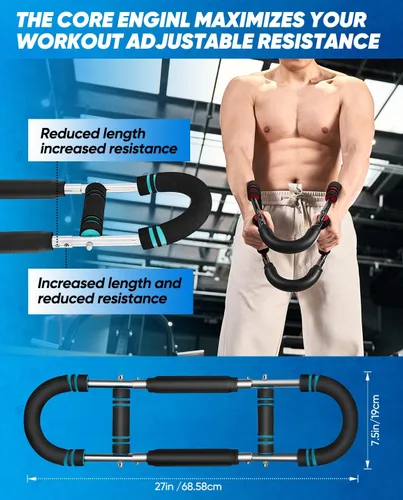 Miniatura 7 de 2026 New Saker PowerTwist Arm Trainer, Adjustable Forearm Strengthener, Arm Exercise and Chest Workout Equipment for Home Gym, for Men, Ideas for