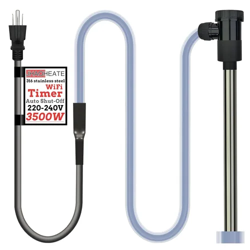 Calentador de agua de inmersión 3500 W 240 V portátil para bañera de hidromasaje y piscina, calentador de agua eléctrico sumergible con control de