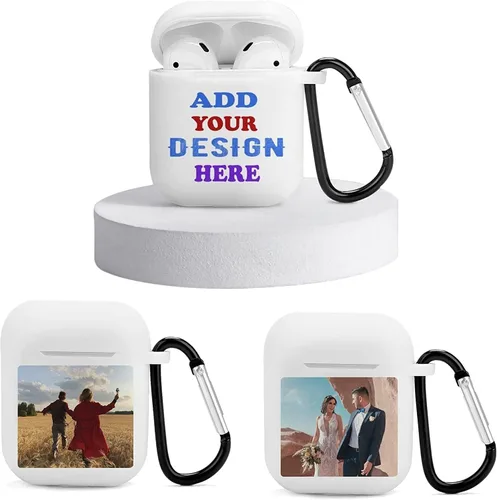 Funda personalizada para Airpods con diseño de llavero, logotipo y foto, funda personalizada para Airpod para prevención de arañazos en otoño, funda