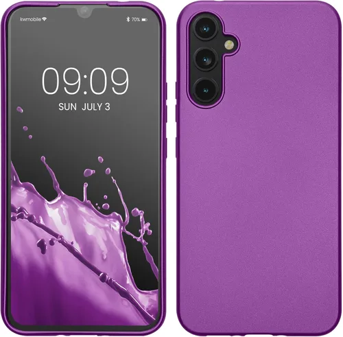 Miniatura 216 de kwmobile Funda compatible con Samsung Galaxy A23 4G / 5G - Funda de silicona TPU metálica suave y delgada - Rojo oscuro metálico