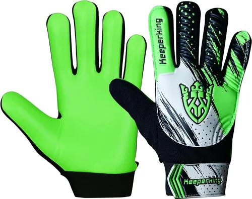 Miniatura 8 de Keeperking Guantes de portero de fútbol – Guantes de portero de fútbol para niños, niños y jóvenes, con doble protección para la muñeca y látex