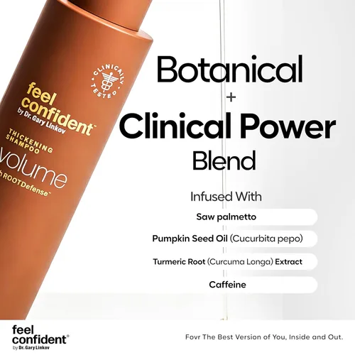 Miniatura 3 de Champú espesante – cirujano capilar formulado con palma enana, aceite de semilla de calabaza, cafeína y cúrcuma para adelgazamiento y cabello fino