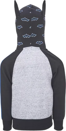 Miniatura 2 de BATMAN Sudadera con capucha con cremallera, máscara facial con superhéroe integrado, para niños