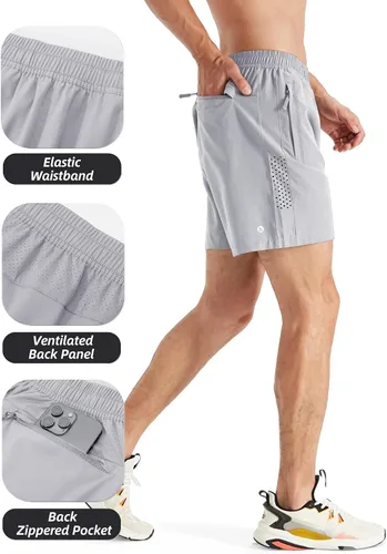 Miniatura 4 de Pantalones cortos deportivos para hombre, pantalones cortos de entrenamiento para correr, tenis, gimnasio, 5, 7, 9 pulgadas, cómodos, ligeros, 3