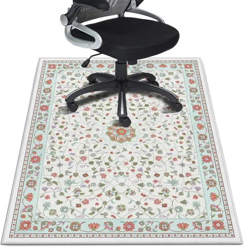 Miniatura 17 de Alfombrilla para Silla de Oficina para Piso de Madera Dura 91,4 x 122 cm, Alfombras de Oficina para Sillas con Ruedas, Protector Antideslizante Boho