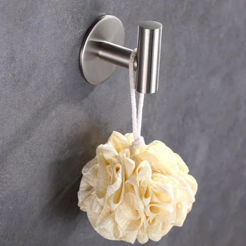 Miniatura 9 de Zuvky Ganchos autoadhesivos de acero inoxidable 304 resistentes sin clavos para baños, cocina, sala de estar, garaje, hotel, toallero, paquete de 2