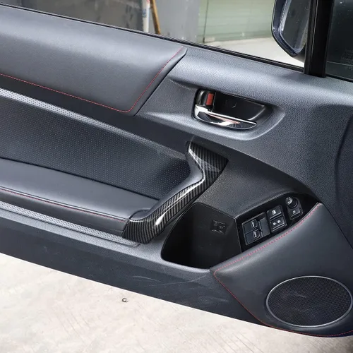 Miniatura 5 de igersaw Manijas interiores de fibra de carbono para decoración interior Subaru BRZ Toyota 86 2013-2020 accesorios de automóvil (fibra de carbono)