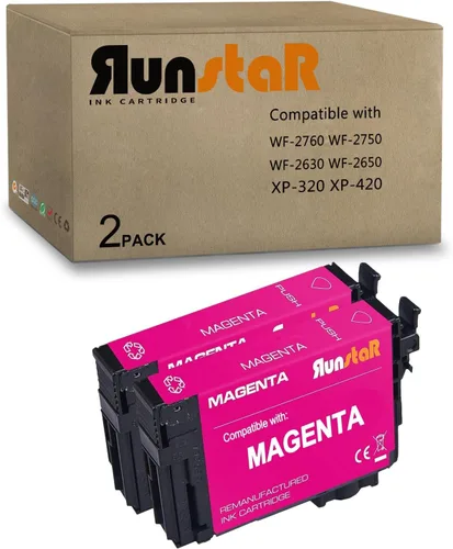 Miniatura 10 de Run Star Paquete de 2 cartuchos de tinta negra remanufacturados para Epson 220XL T220XL T220XL120 para impresora Epson Workforce WF-2760 2750 2660
