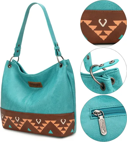 Miniatura 150 de Wrangler Hobo - Bolsas para mujer de cuero vegano con asa superior, bolsos de hombro y bolsos
