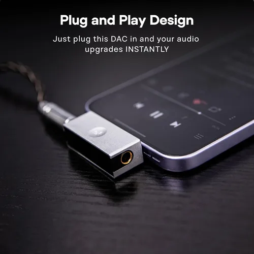 Miniatura 7 de Linsoul Kiwi Ears Allegro Mini portátil IEM DAC, amplificador de monitor intrauditivo, salida USB C a 3.5/0.173 in, con chip personalizado, alta