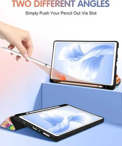 Miniatura 4 de Wazzasoft Funda para Samsung Galaxy Tab A7 Lite de 8.7 pulgadas para mujeres y niñas, funda folio femenino con citas kawaii, diseño genial, soporte
