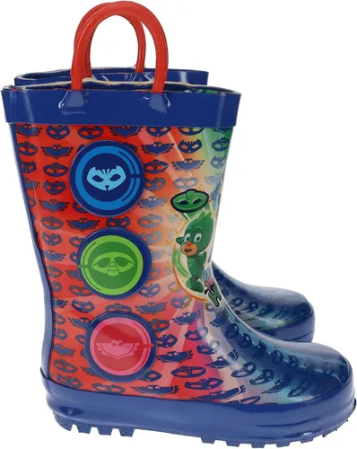 Miniatura 3 de PJ Masks Botas de lluvia para niños pequeños con asas fáciles de poner Catboy Gekko y Owlette