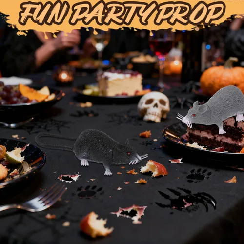 Miniatura 6 de Gadpiparty 2 ratas falsas, ratón falso, para bromas y trucos, accesorios de fiesta y Halloween, colores surtidos