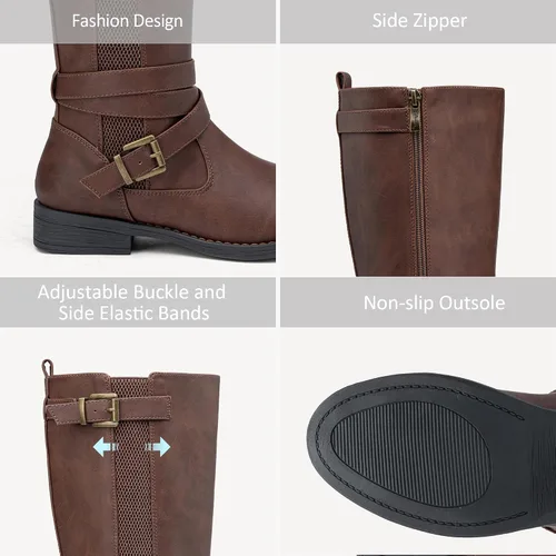 Miniatura 4 de Vepose Botas altas hasta la rodilla para mujer 952 Stretch Riding Retro Fashion