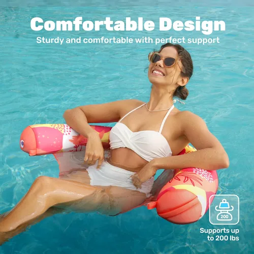 Miniatura 4 de SLOOSH Inflatable Pool Noodle Chair, 3 Packs Pool Floats Noodle Sling Floatie, Swimming Party Floating Chair for Adult Party Summer Water Fun