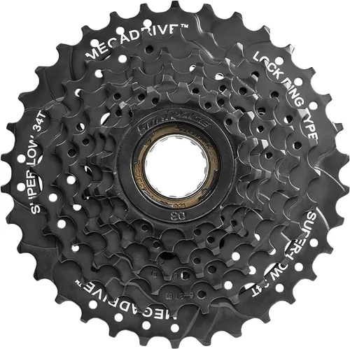 Sunrace MFM300-7 Speed 14-34T Piñón de casete de rueda libre negro para 7 velocidades, deportes y exteriores, negro
