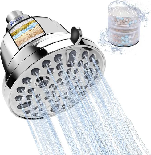 Cabezal de ducha filtrado, cabezal de ducha suavizante de agua, filtro de ducha para eliminar agua dura, reduce las impurezas, cloro y sustancias
