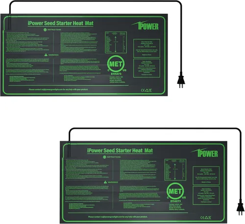 iPower Tapete térmico impermeable y duradero de 10 x 20 pulgadas, planta hidropónica cálida para jardinería en interiores, inicio de germinación,