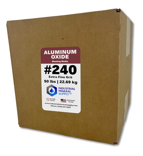 Miniatura 9 de Óxido de aluminio - 50 lbs. o 22.69 kg. - Medios abrasivos de chorro de arena para arenadores, pistolas de chorro de arena y cabinas de chorro