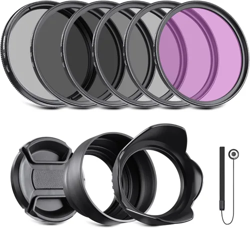 Miniatura 11 de NEEWER Paquete de filtro ND de 40,5 mm y accesorios para lentes, kit de filtros ND2 ND4 ND8 UV FLD CPL con tapa de lente