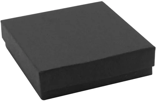 Miniatura 2 de Swirl Black 3.5" x 3.5" x 1" Cajas de embalaje y fabricación de joyas rellenas de algodón Remolino negro
