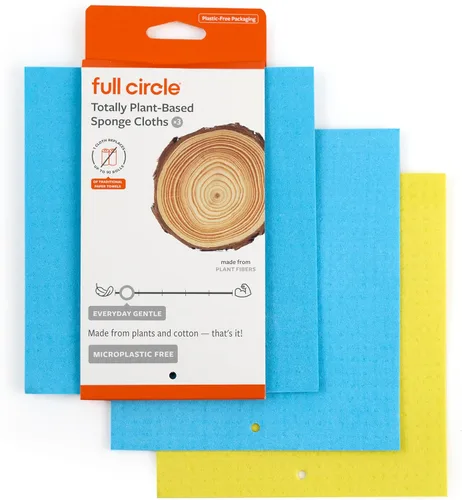 Miniatura 8 de Full Circle Paños de cocina suecos Squeeze – Paquete de 6 paños de esponja de celulosa reutilizables, toallas de limpieza de microfibra súper
