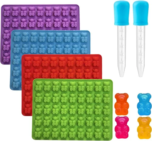 Miniatura 20 de 2 moldes de chocolate – Molde de silicona para chupete de una sola pieza, tamaño bocado, moldes de chocolate para decoración de pasteles y cupcakes