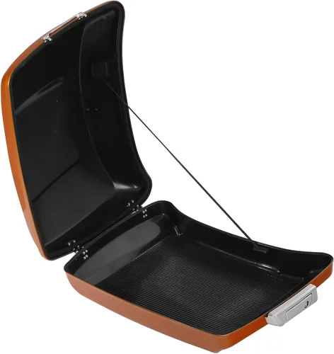 Miniatura 2 de HR3 Amber Whiskey 5.5" Equipaje de maletero tipo navaja con cierres Compatible con Street Glide FLHX 2014 2016 Road Glide FLTRX (Reemplaza al OEM)