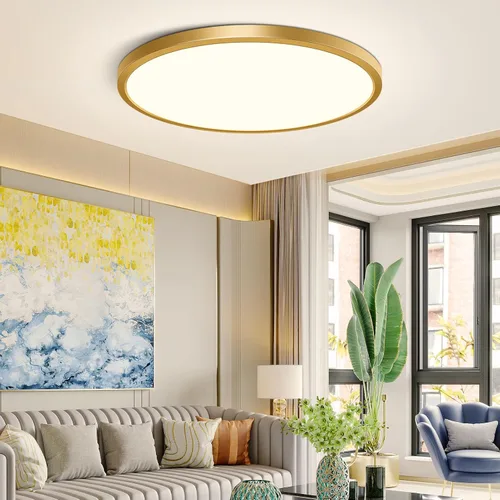 Miniatura 14 de Lámpara de techo LED de montaje empotrado de 12 pulgadas, 24 W (equivalente a 240 W), 3200 lm, luz blanca diurna de 5000 K, IP40, luces de techo