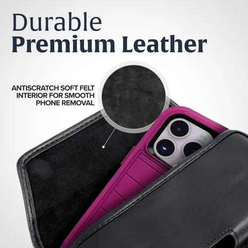 Miniatura 5 de Turtleback Clip para cinturón para iPhone 16 Pro Max, 15 Pro Max, 14 Pro Max - Grande: se adapta con fundas de estilo voluminoso Defender, cuero