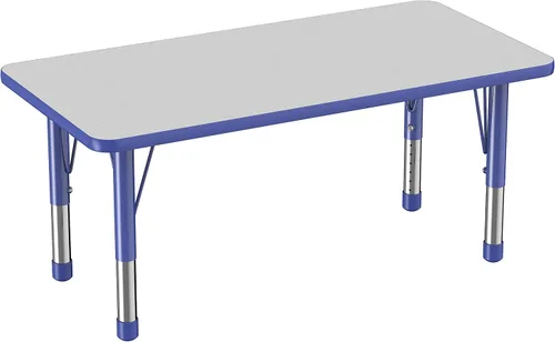Miniatura 52 de FDP - Mesa rectangular para actividades escolares y aulas (24 x 36 pulgadas), patas gruesas para niños pequeños, altura ajustable de 15 a 24