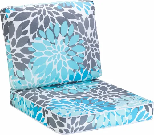Miniatura 4 de JMGBird Cojín de Almohada Copetudo para Exterior, Juego de Cojín Profundo para Silla de Asiento al Aire Libre de 22"x22" Cojines de Patio