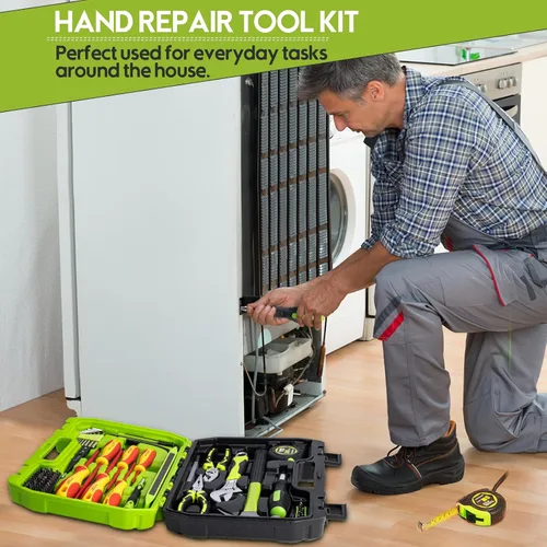 Miniatura 5 de THINKWORK Kit de herramientas para reparación del hogar - Juego general de herramientas manuales para el hogar con caja de almacenamiento, juego