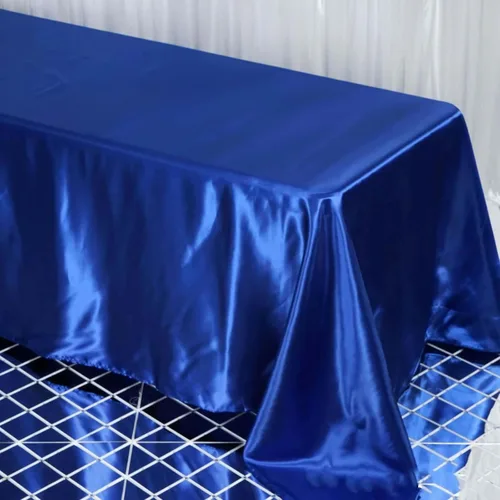 Miniatura 56 de Efavormart - Mantel rectangular de satén, 90 x 132 pulgadas, suave, oblongo, lavable, mantel decorativo de tela sedosa para bodas, fiestas, Plata