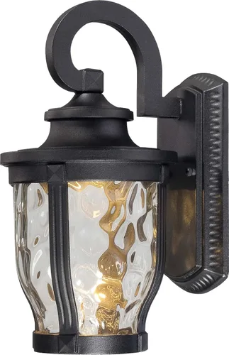 Minka Lavery Merrimack 8761-66-L - Lámpara de pared exterior de aluminio fundido para exteriores, color negro