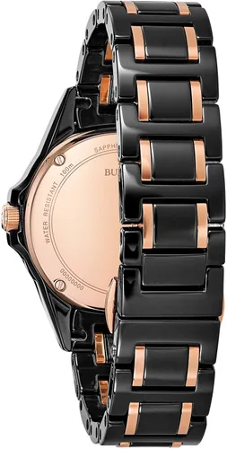 Miniatura 3 de Bulova Ladies' Marine Star 'Series L' 3-Hand Day Date Quartz Diamond Ceramic Watch, Sapphire Crystal, 100M Water Resistant, Mother-of-Pearl Dial