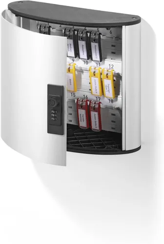 Durable Caja de seguridad para llaves 18 – Armario de pared con cerradura de combinación para hasta 18 llaves de clip – Bloquea las llaves de forma