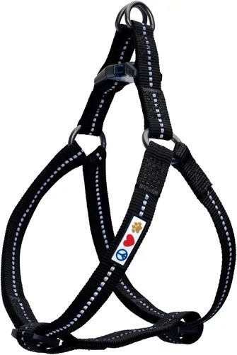 Miniatura 10 de Pawtitas Arnés Reflectante Step-in para Perro – Chaleco Ajustable Anti-Tirones para Cachorros a Perros Mayores, Seguro y Cómodo, L Negro