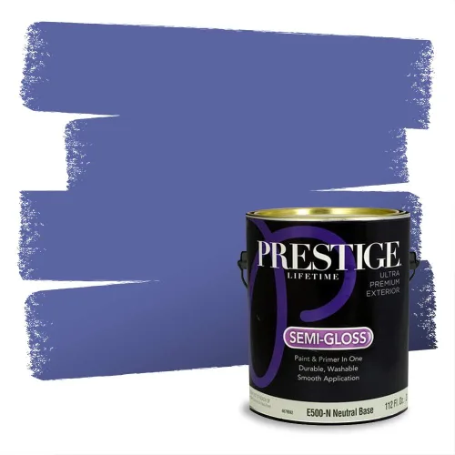 Miniatura 717 de Pintura Exterior + imprimación PRESTIGE, todo-en-uno, 1 galón, acabado mate, color comparable al Valspar* Royal Gray* VS151-Gris real