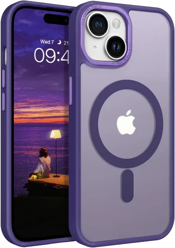 Miniatura 16 de BENTOBEN Funda para iPhone 15, funda para iPhone 15 compatible con MagSafe, funda magnética mate translúcida a prueba de golpes para mujeres