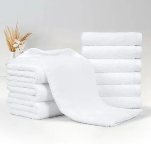 Miniatura 5 de Amazon Basics Toallas de mano de algodón suave y grueso, 16 x 26 pulgadas, color blanco, paquete de 24