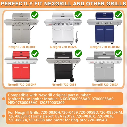 Miniatura 2 de Encendedor de pulso de 5 salidas para piezas de repuesto Nexgrill, Encendedor Nexgrill DHL-128-5Q Piezas de parrilla Nexgrill 720-0830X 720-0830H