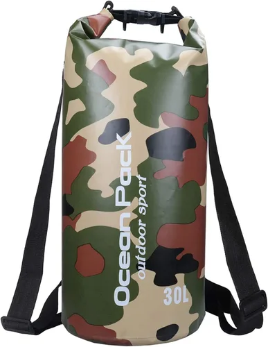 Miniatura 39 de 2L/3L/5L/10L/15L/20L/30L 500D Lona resistente PVC impermeable bolsa seca saco para kayak/canoa/pesca/rafting/natación/campamento/snowboard Rosado