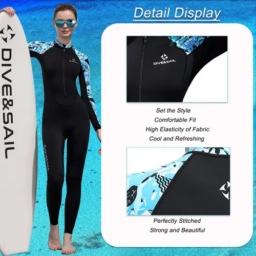 Miniatura 4 de Skyone Traje de baño de protección contra erupciones de cuerpo completo para mujeres y hombres, traje de buceo delgado para buceo, protección UV