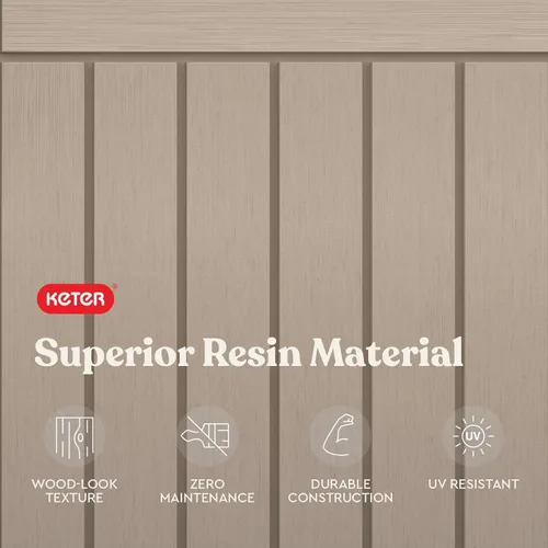 Miniatura 8 de Keter Store-It-Out MIDI - Cobertizo de almacenamiento de resina para exteriores, gabinete horizontal resistente a la intemperie para botes
