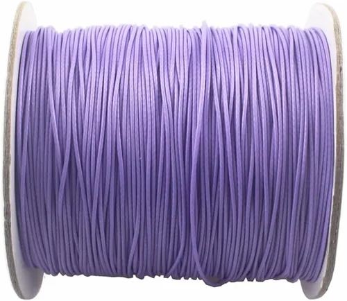 Miniatura 30 de Cordón de poliéster encerado para hacer joyas, cuerda encerada con carrete para hilo de bricolaje (rojo, 0.020 in (150 yardas))