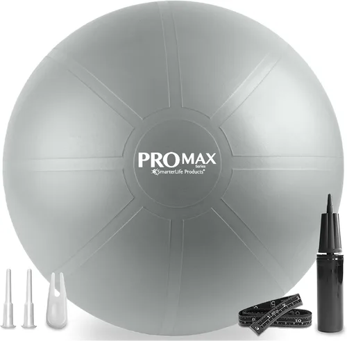 Miniatura 12 de SmarterLife PRO MAX - Pelota de entrenamiento para fitness, yoga, equilibrio, estabilidad o parto para embarazo y parto, ideal como silla de pelota