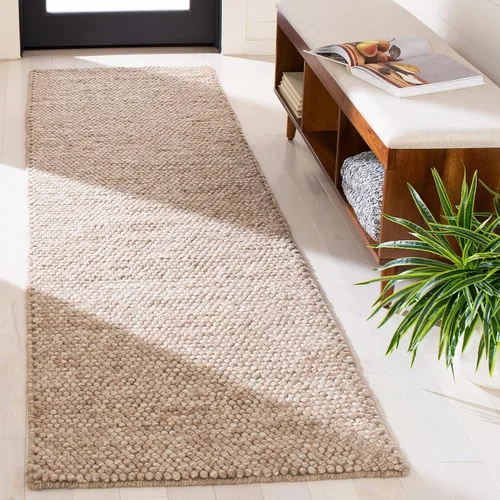 Miniatura 24 de SAFAVIEH Natura Collection - Alfombra decorativa, 2 x 3 pies, color beige, mezcla de lana hecha a mano, diseño texturizado, ideal para pasillo