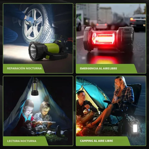 Miniatura 4 de AlpsWolf - Linterna de camping recargable, linterna LED con 800 lúmenes, 3600 mAh, correa incluida, luz de camping brillante portátil