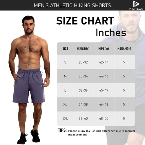 Miniatura 7 de FIONECA Pantalones cortos deportivos para hombre, de secado rápido, ligeros, para correr, con bolsillo, pantalones cortos de gimnasio
